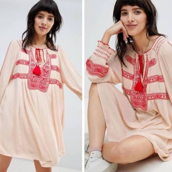 Free People Wind Willow Embroidered Mini Dress - Picture 3 of 8